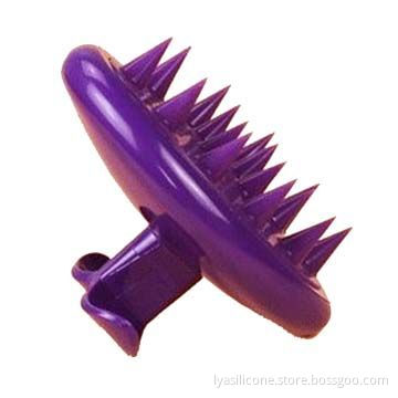 Silicone hair removal comb brush, massage your cat and dog when bathing, soft won't hurt pet skin